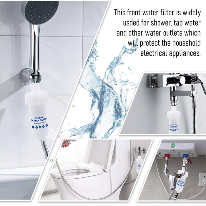 VORMIR VR WF85-04 Water Filter, Water Filter Tap, Water Filter for Bathroom, Geyser Filter, Shower Filter for Hard Water, PP Membrane Filter with 0.005mm Filtration, Filter for Municipal Water Supply