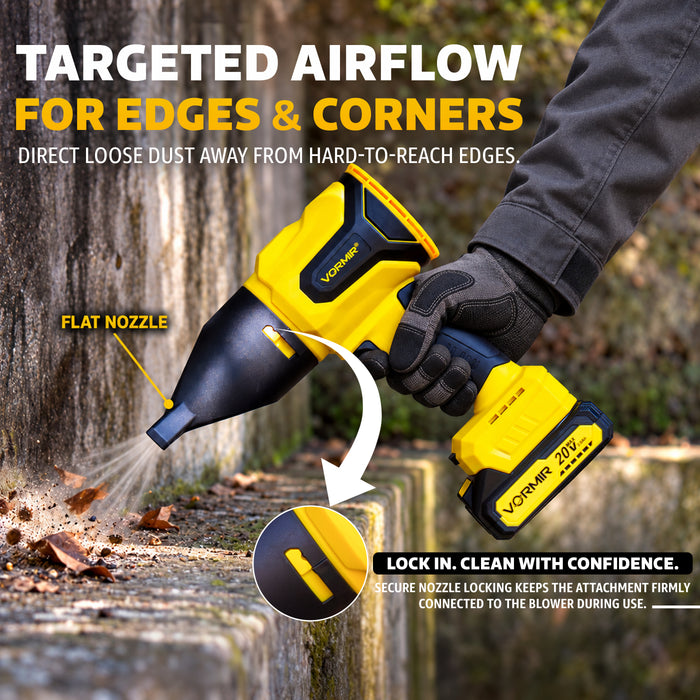 VORMIR VR BL21-55 Cordless Leaf Blower Brushless, 20V MAX, 32000 RPM, 200 km/h Max Air Speed, 534 m³/h Air Volume, 6-Speed Variable Adjustment, Class II, Powerful Garden & Yard Blower, 12 Months Warranty