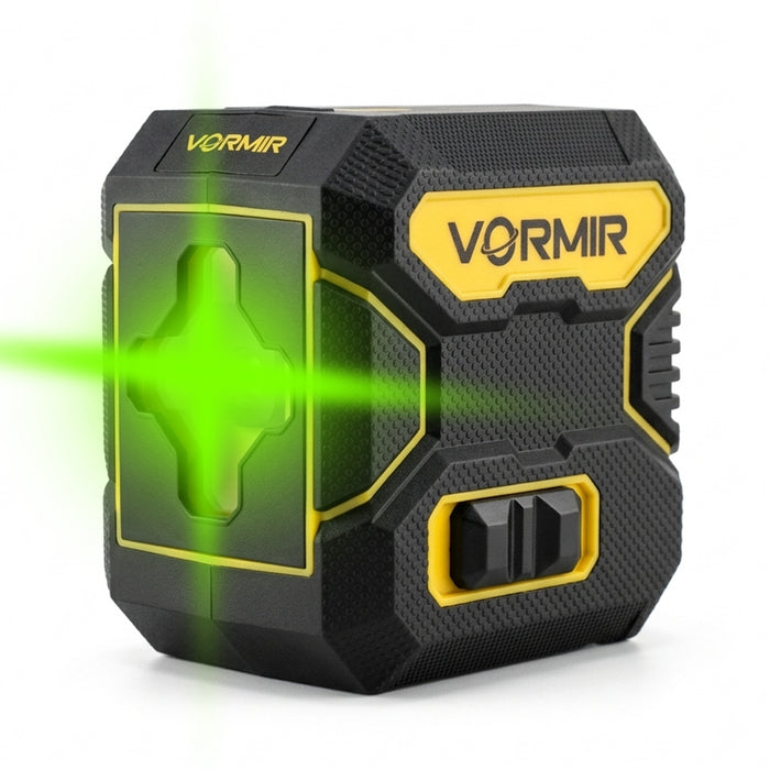 VORMIR VR LL2-52 Professional Line Laser Level | 520nm Green Laser | 1H+1V Cross Line | ±3° Self-Leveling | ±1mm Accuracy at 40m | Pulse Mode | 3 Brightness Settings | 2×AA, 12 Months Warranty