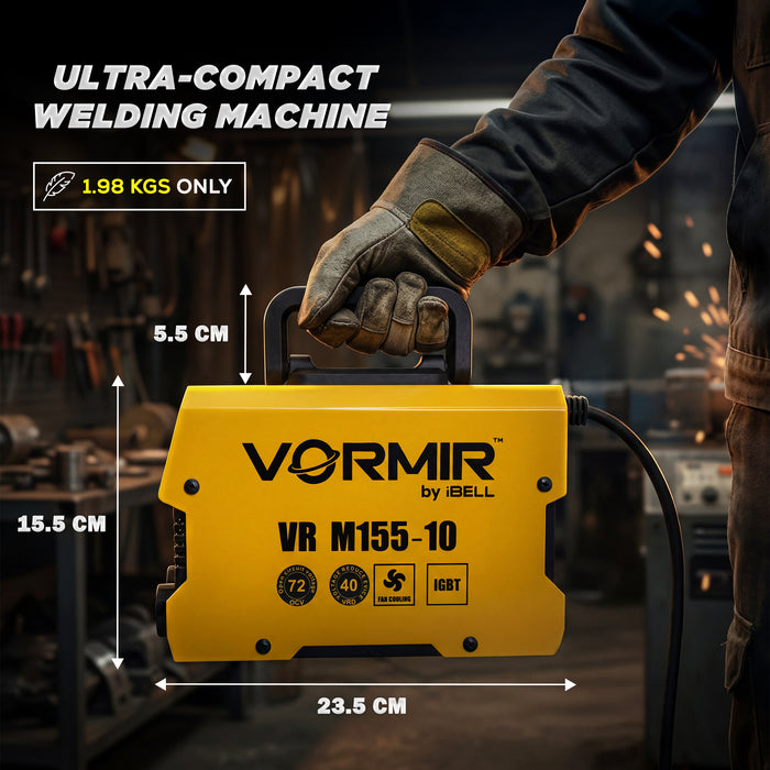 iBELL VORMIR VR M155-10 Inverter MMA Welding Machine (Home/DIY) 105A with IGBT, Hot Start, Anti-stick, Arc Force, Provided in BMC Box