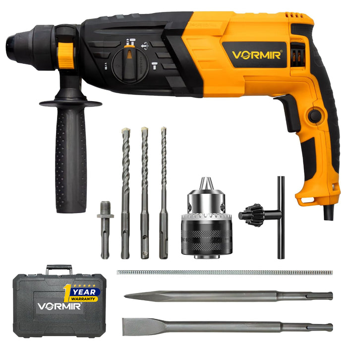 IBELL VORMIR Rotary Hammer Drill VR RH26-26, SDS Plus Chuck 26mm, 780W, Copper Armature, 900RPM, Speed 4000/min, Impact Energy 3J