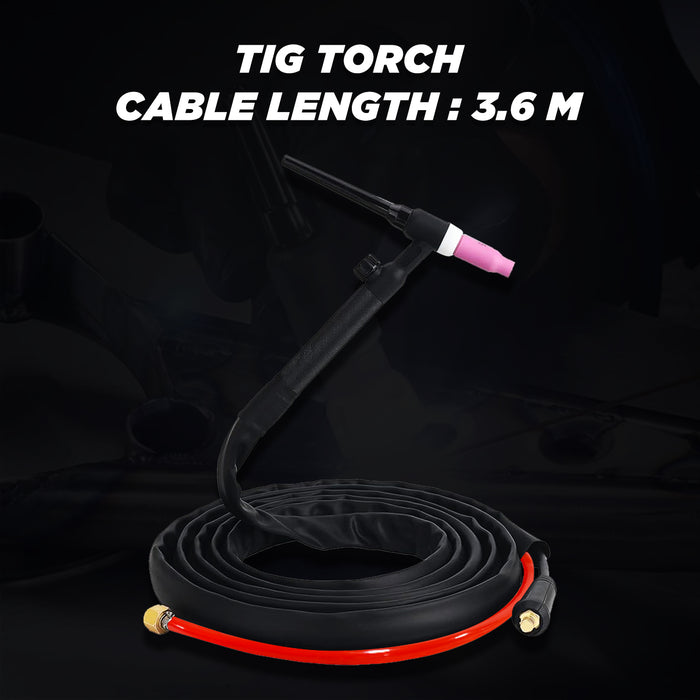 iBELL TIG Welding Torch WP-17V, 3.6M length 150Amp Air Cooled Lift TIG Torch .