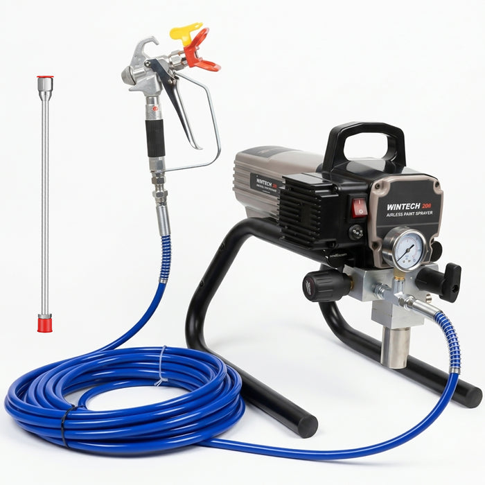 WINTECH PRO WT AS18-25 Airless Paint Sprayer, 1800W Electric High Pressure Spray Gun, 1000–3000 PSI, 2.5L/Min Flow Rate, 220–240V, 1/4" Hose Connection for Wall, Furniture & Painting Projects,6 Months Warranty