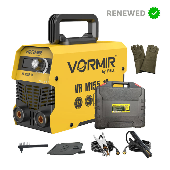 RENEWED - iBELL VORMIR VR M155-10 Inverter MMA Welding Machine (Home/DIY) 105A with IGBT, Hot Start, Anti-stick, Arc Force, Provided in BMC Box