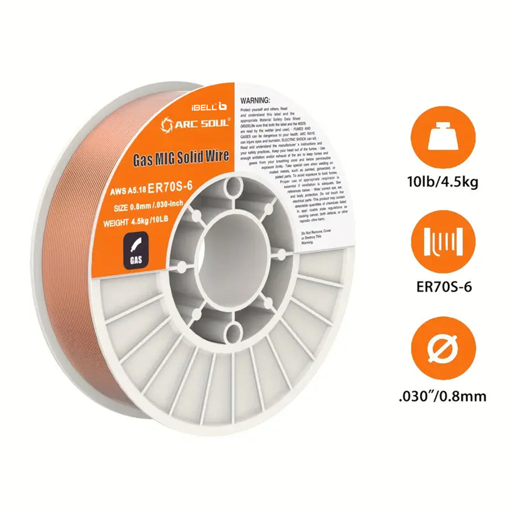 TOOLIOM MIG-Schweißdraht ER70S-6 0,8 Mm - 2 Spulen à 4,5 Kg, Perfekt Für TL-200M/250M Pro, CO2/Argon Geeignet
