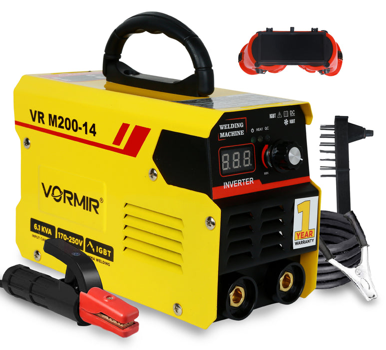 VORMIR Inverter ARC Welding Machine (IGBT) M200-14  200A with Hot Start, Anti-Stick Functions- 1 Year Warranty