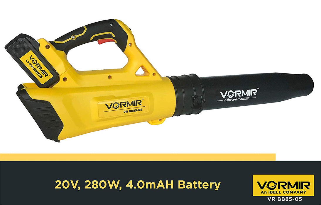 VORMIR BB 85-05  20V Max 85 MPH Duel Speed Cordless Leaf Blower, 4.0Ah Battery and Charger Included - 6 Months warranty