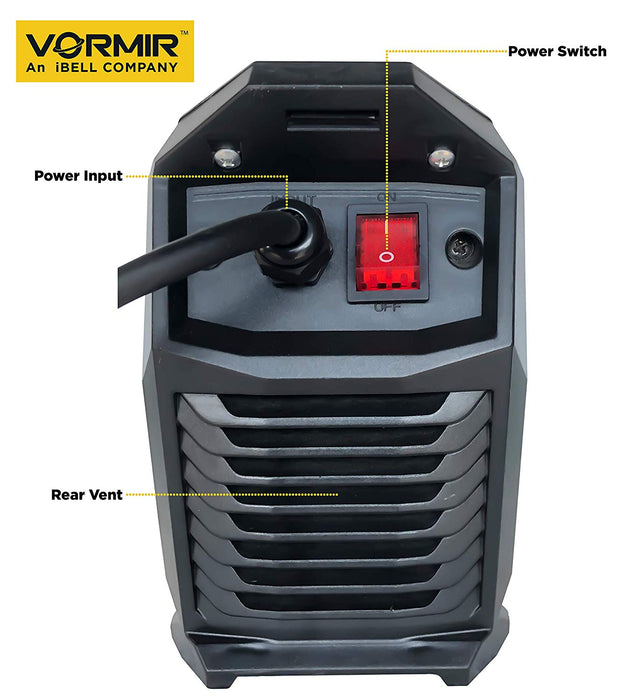 VORMIR M200-90 Inverter ARC Welding Machine (IGBT) 200A with Hot Start, Anti-Stick Functions, Arc Force Control – 1-Year Warranty – with Minor Body Scratches