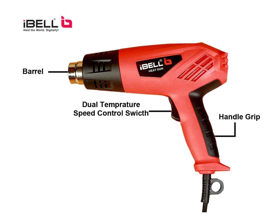 iBELL HG20-82 Heat Gun 2000W with Dual Temperature and Airflow Controls