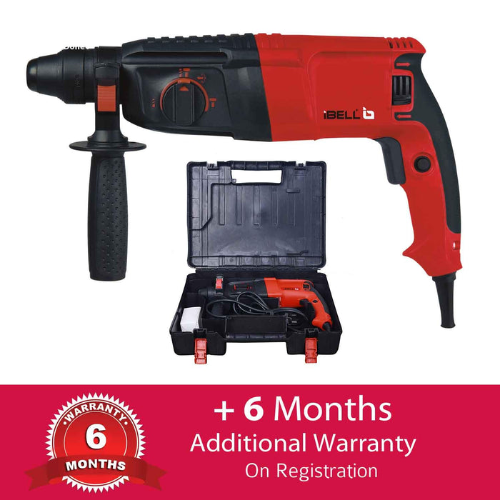 IBELL Rotary Hammer Drill Machine RH26-24, SDS Chuck,800W,900RPM,26MM with 6 Months Warranty