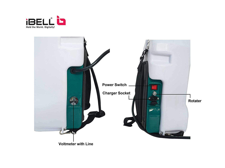 iBELL Battery Powered Knapsack Sprayer IBL PS12-88 with DC12V/10Ah Battery, 16 Litre with 6 Months Warranty