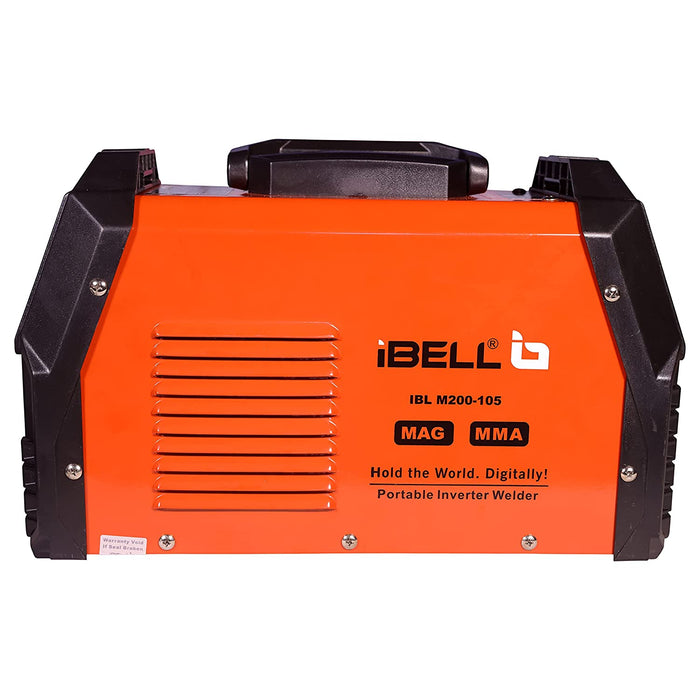 iBELL M200-105 MAG/MMA Welder Flux Cored Wire Gasless AC 220V, 5.0 KvA IGBT Inverter Welder 2 in 1 Flux Core/Solid Wire MAG Welding Machine - 1 Year Warranty