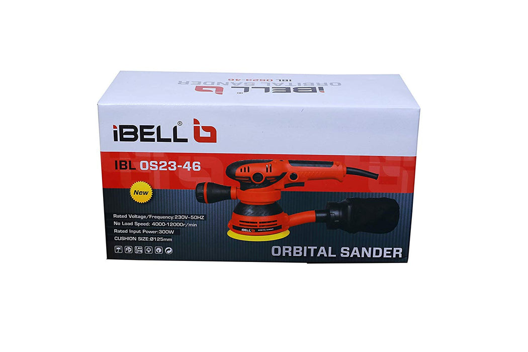 iBELL Orbital Sander OS23-46,Watt 300,125mm,12000RPM - 6 Months Warranty