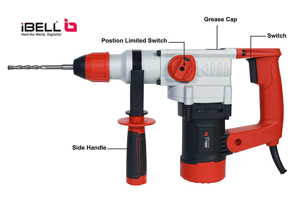 iBELL IBL RH28-101 Heavy Rotary Hammer Core Drill Machine,1000W,750RPM,26MM-6 Months Warranty