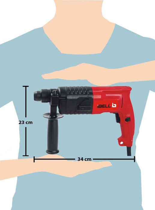IBELL Rotary Hammer Drill Machine RH20-23, SDS Chuck,500W,850RPM,20MM with 6 Months Warranty