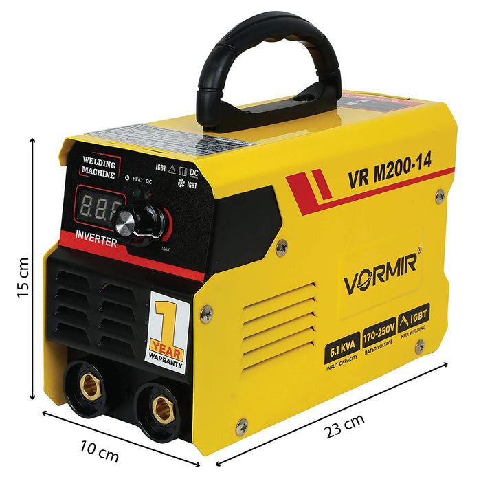 RENEWED - VORMIR Inverter ARC Welding Machine (IGBT) M200-14  200A with Hot Start, Anti-Stick Functions- 1 Year Warranty