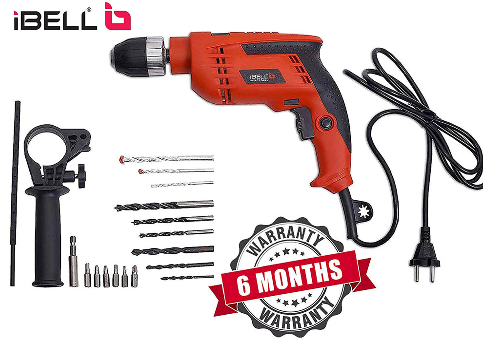 iBELL Impact Drill ID 13-80  13MM, 650W, 2800RPM with Auto Chuck in BMC Box and 17 Accessories