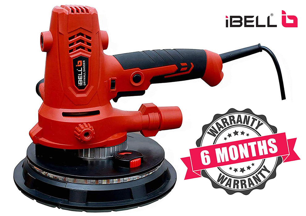 iBELL Dry Wall Sander DS80-70, 180MM, 800W, 1200-2300rpm with Vacuum and LED Light